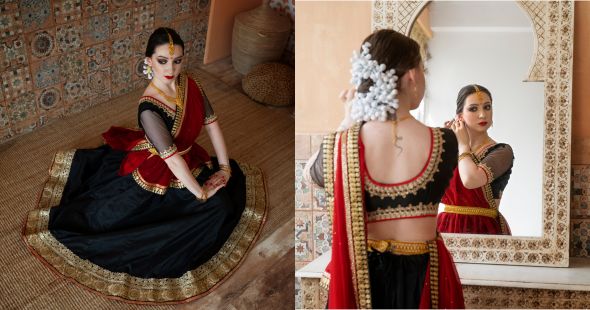 Blouse designs for lehenga front and back